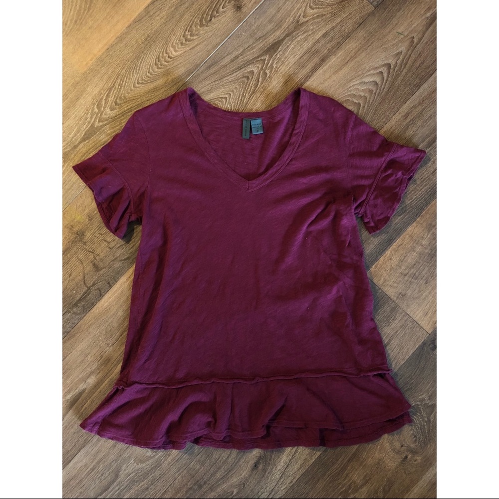 Left of Center Ruffle Hem Tee